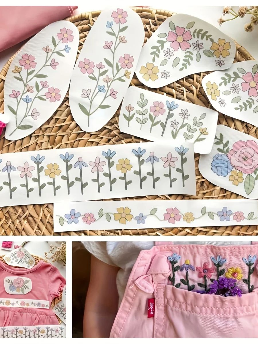 Printed Embroidery Kit - 1 комплект из 8 шт. красочной