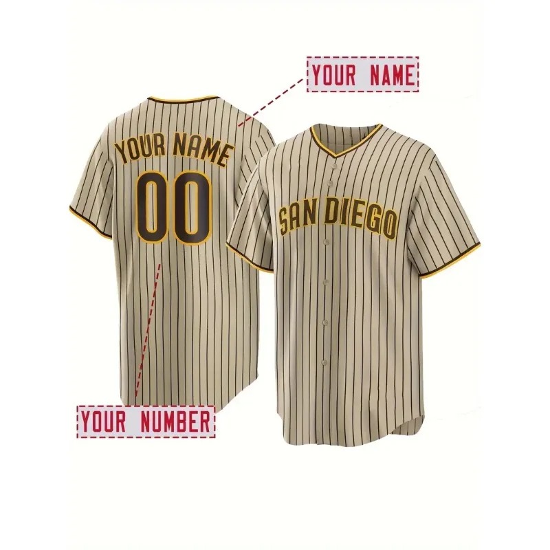 Embroidery Uniforms - Мужская бейсбольная майка с вышивкой на