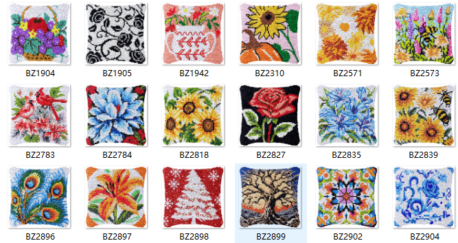 Printed Embroidery Kit - Комплект крючков с защелкой в виде