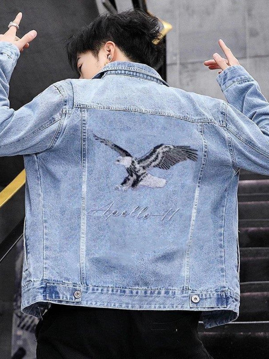 Embroidery Jacket Jeans - Новая мужская джинсовая куртка 2026 года: