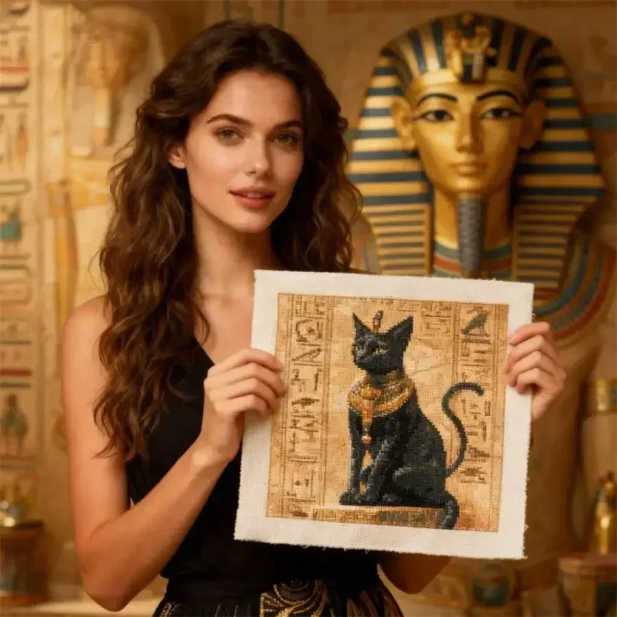 Embroidery In Egypt - Набор для рукоделия «Древний Египет: Кот»