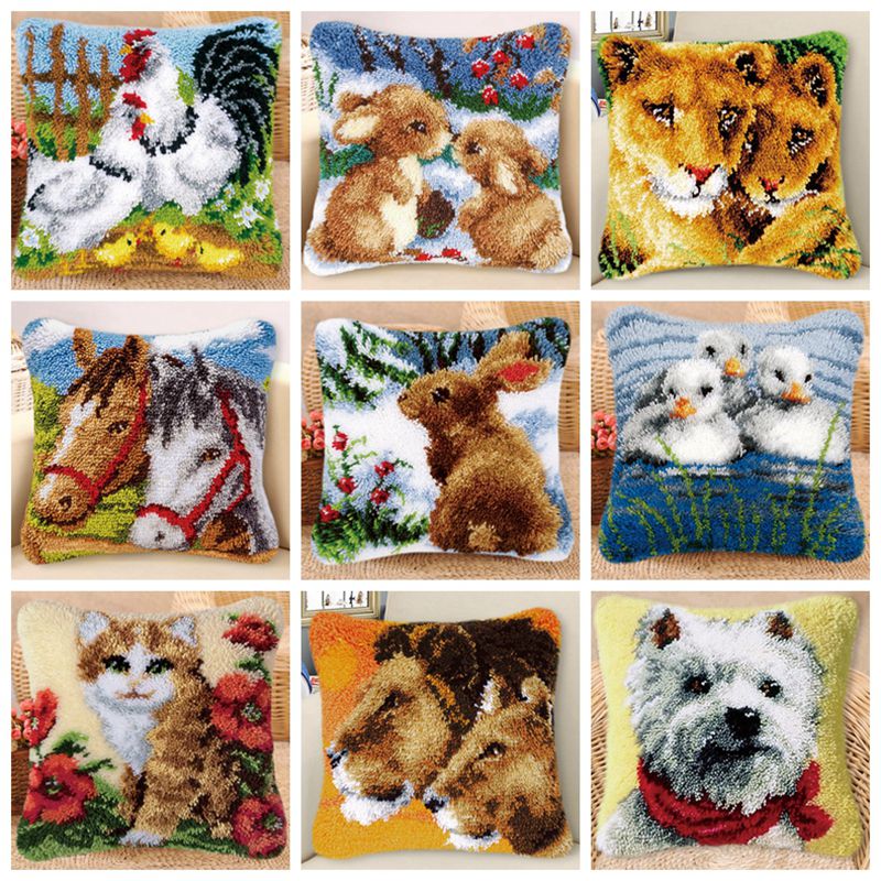 Printed Embroidery Kit - Наборы для вышивания крючком Rabbit Horse