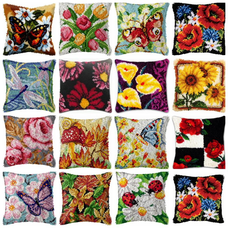 Printed Embroidery Kit - Набор для вышивки цветы, растения, застежка-крючок,