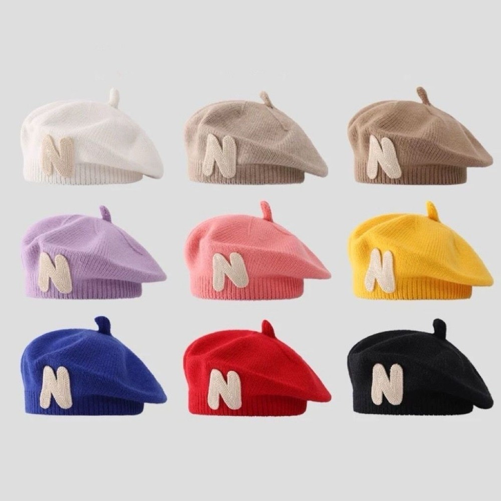 Модный берет с вышивкой букв N – обзор и цена Embroidery Letter N