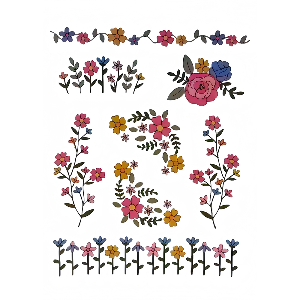 1 комплект из 8 шт. красочной  – обзор и цена Printed Embroidery Kit