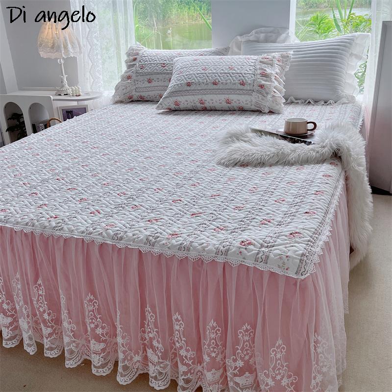 Утолщенная стеганая юбка с хло – обзор и цена Embroidery Quilt Cover