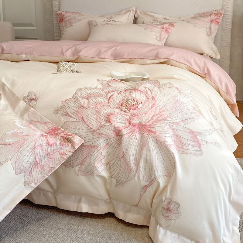 1000TC египетский хлопок с цве – обзор и цена Embroidery Quilt Cover