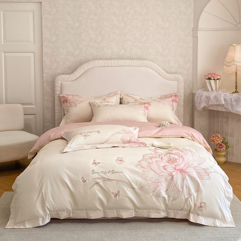 1000TC египетский хлопок с цве – обзор и цена Embroidery Quilt Cover