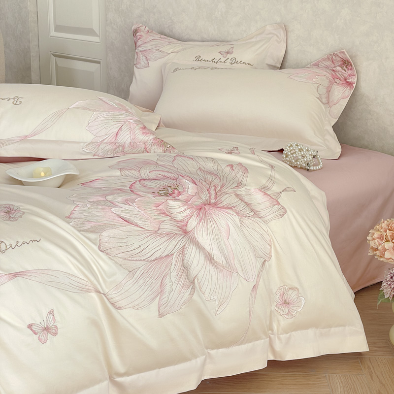1000TC египетский хлопок с цве – обзор и цена Embroidery Quilt Cover
