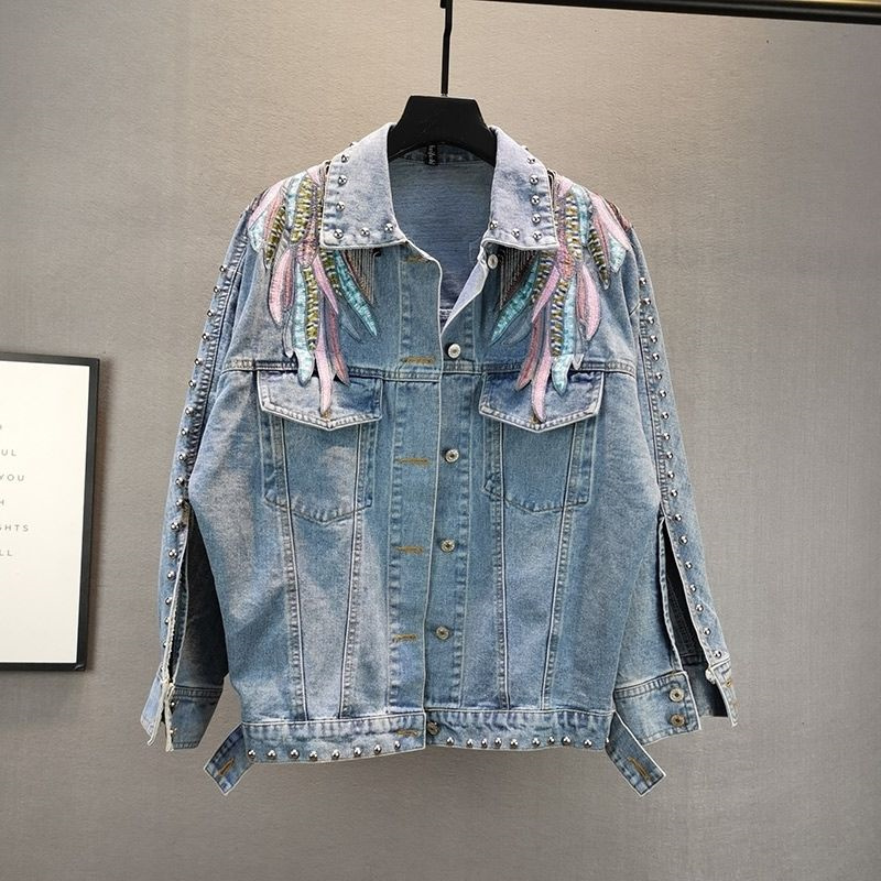 Женская джинсовая куртка с дли – обзор и цена Embroidery Jacket Jeans