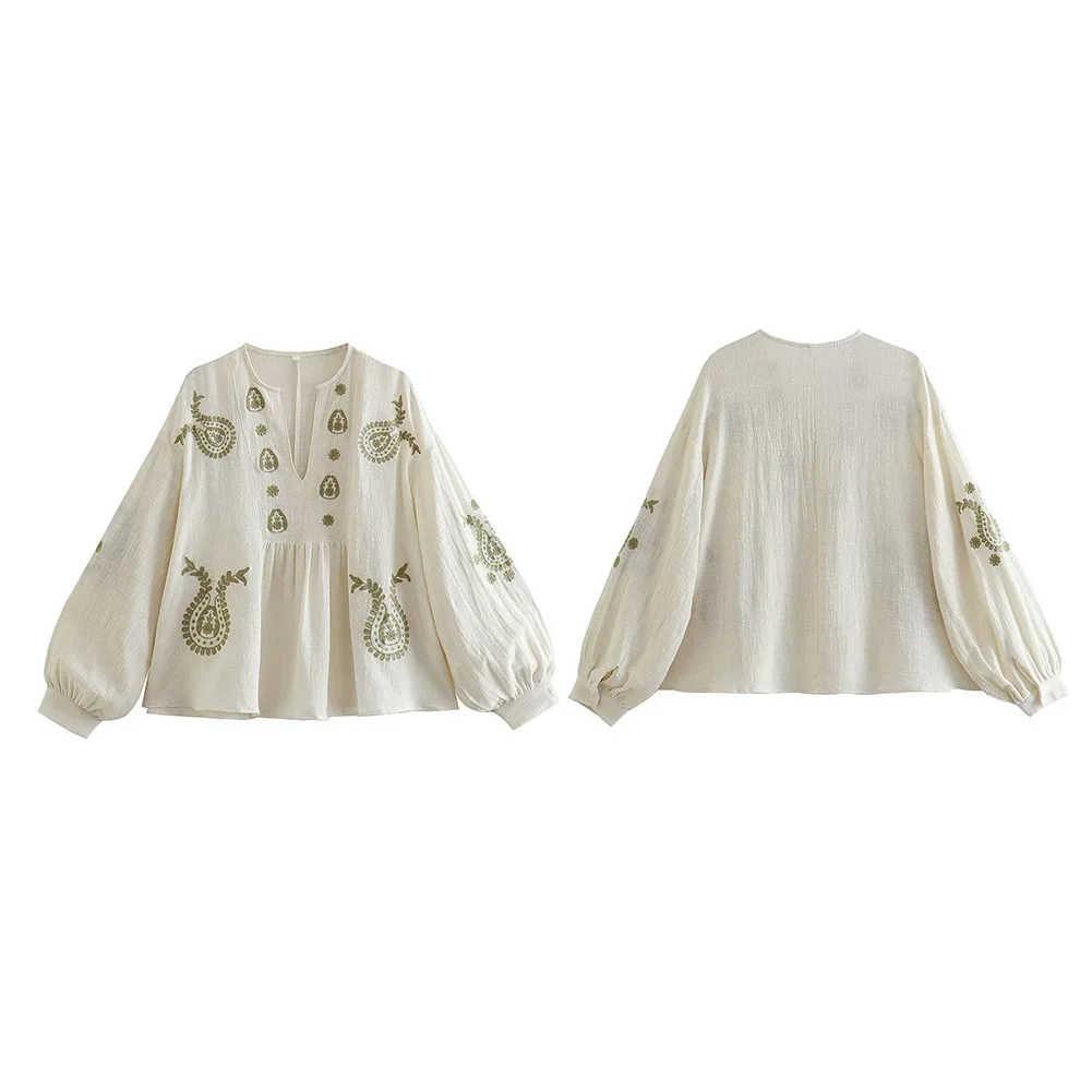 Женская новая свободная хлопко – обзор и цена Embroidery Uniforms