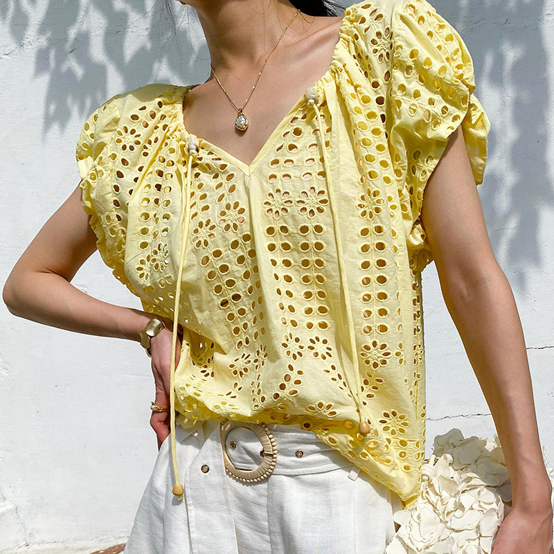 Элегантная шикарная блузка во  – обзор и цена Embroidery Yellow
