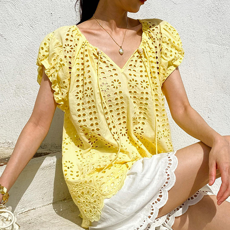 Элегантная шикарная блузка во  – обзор и цена Embroidery Yellow