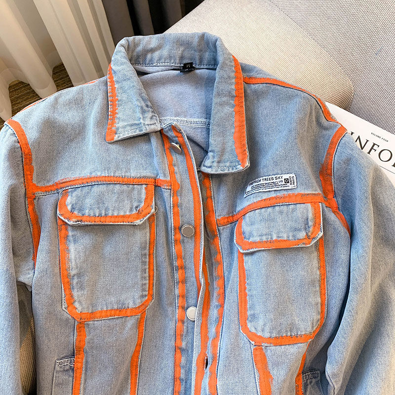Женская джинсовая куртка контр – обзор и цена Embroidery Jacket Jeans