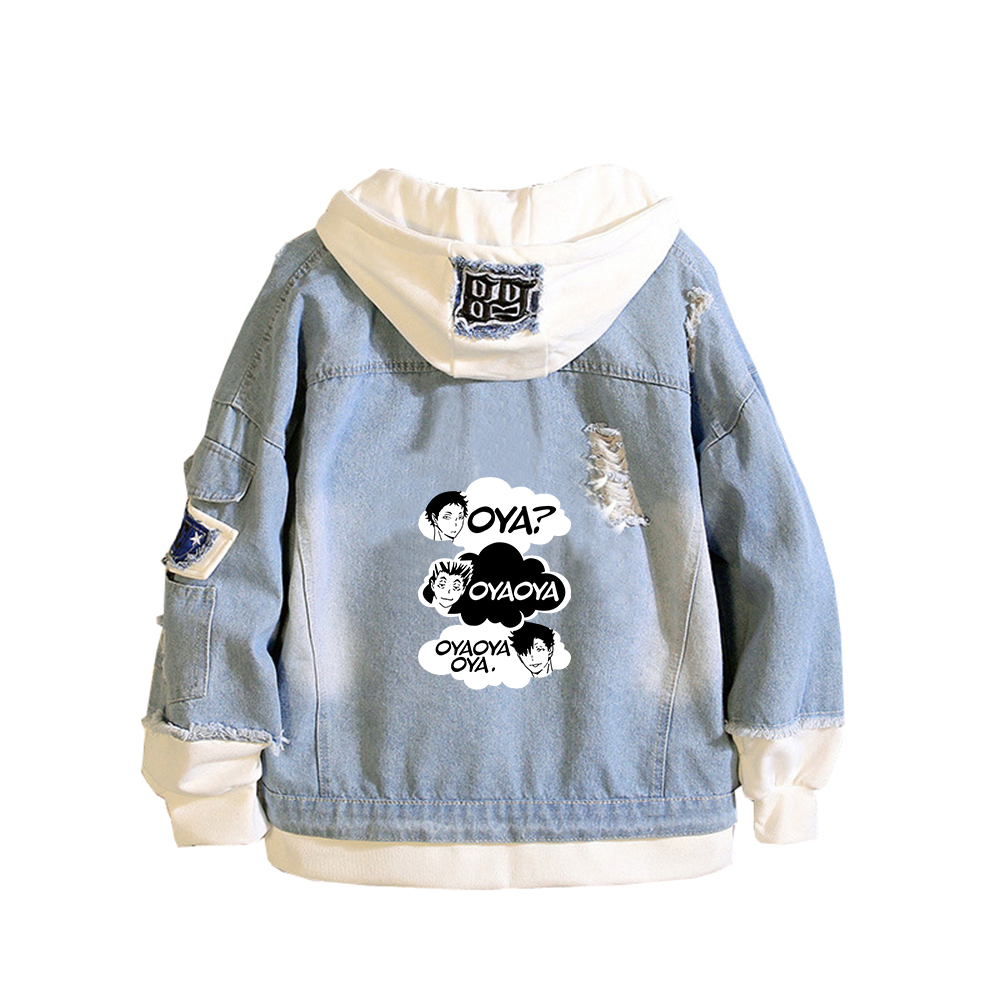 Haikyuu Karasuno VBC принт жен – обзор и цена Embroidery Jacket Jeans