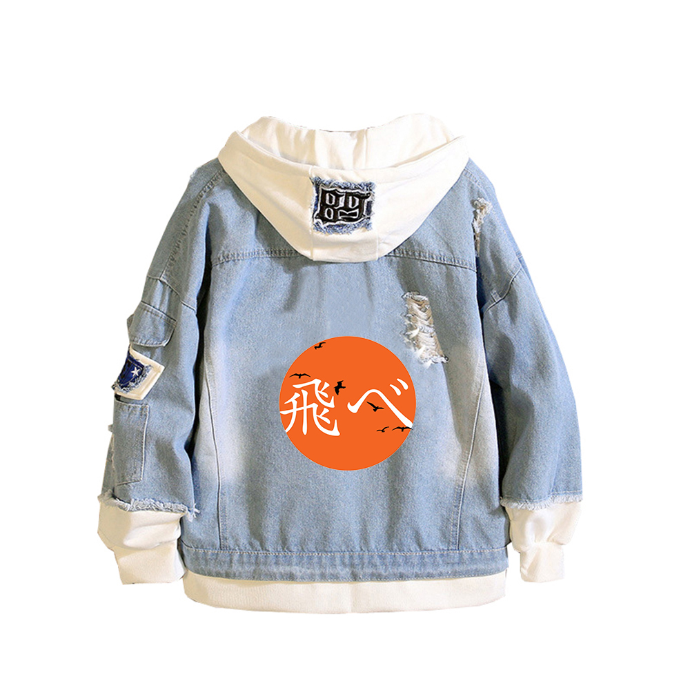 Haikyuu Karasuno VBC принт жен – обзор и цена Embroidery Jacket Jeans