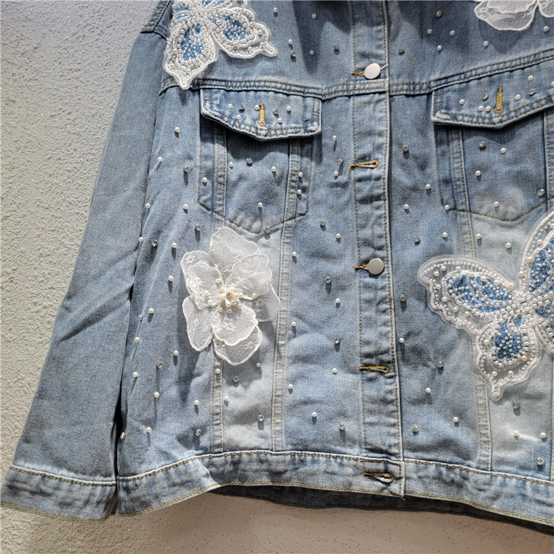Весенне-осенняя корейская джин – обзор и цена Embroidery Jacket Jeans