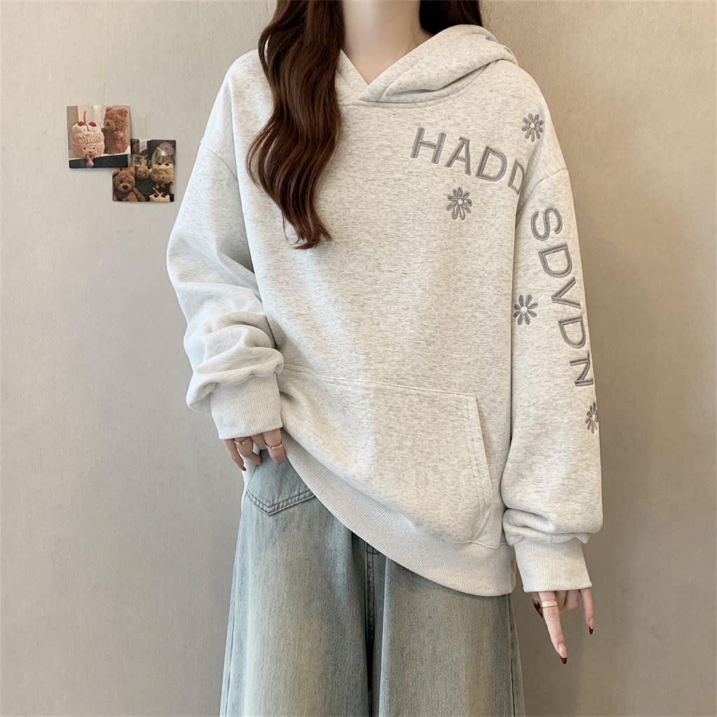 Однотонная женская толстовка с – обзор и цена Embroidery Letter N