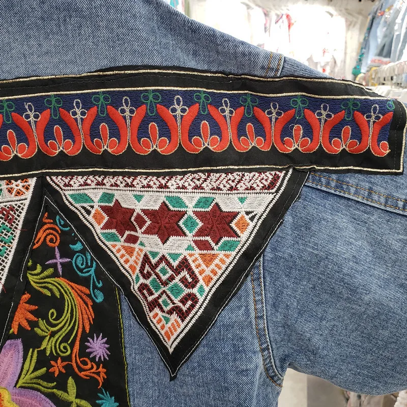 Винтажная синяя джинсовая курт – обзор и цена Embroidery Jacket Jeans
