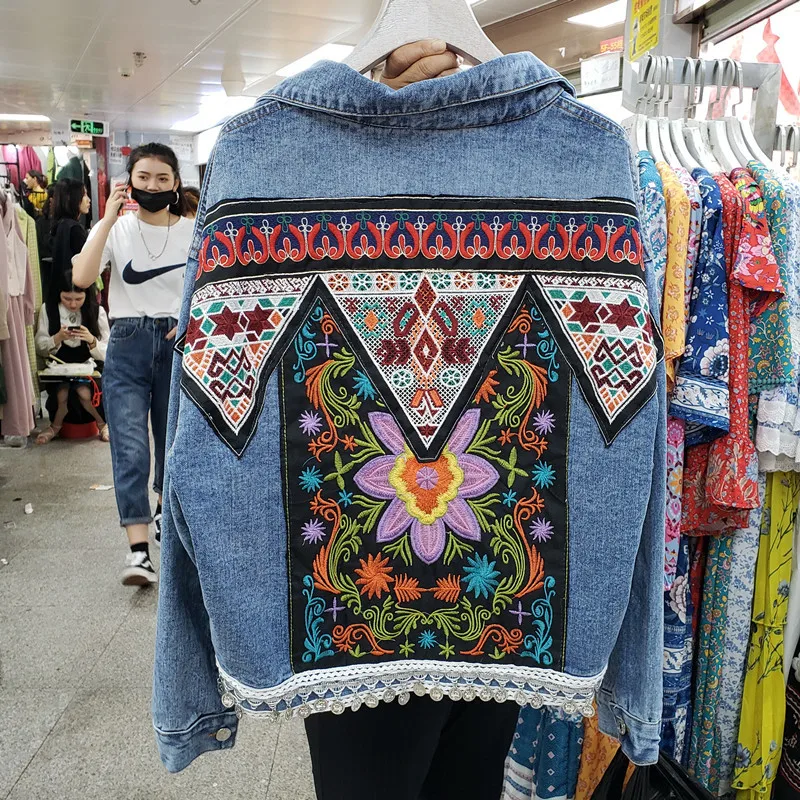 Винтажная синяя джинсовая курт – обзор и цена Embroidery Jacket Jeans